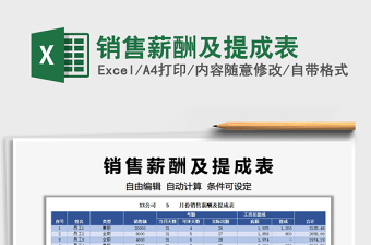 2022銷售薪酬及提成表免費下載