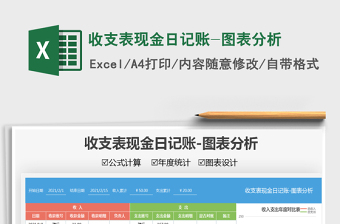 2021收支表現(xiàn)金日記賬-圖表分析免費(fèi)下載