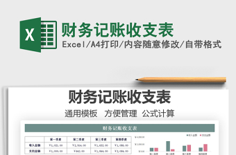 2021財務(wù)記賬收支表免費下載