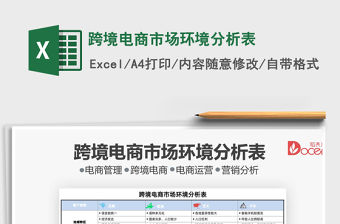 2021跨境電商市場環境分析表免費下載