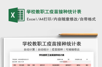 2021學校教職工疫苗接種統(tǒng)計表免費下載