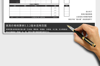 2021板式家具展開(kāi)面積價(jià)格計(jì)算核算表免費(fèi)下載