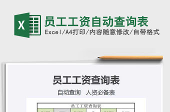 2022員工工資自動查詢表免費下載