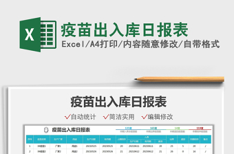 2021疫苗出入庫(kù)日?qǐng)?bào)表免費(fèi)下載