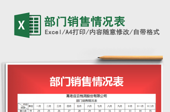 2022部門(mén)銷(xiāo)售情況表免費(fèi)下載