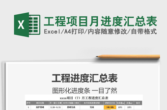 工程項目月進(jìn)度匯總表免費(fèi)下載