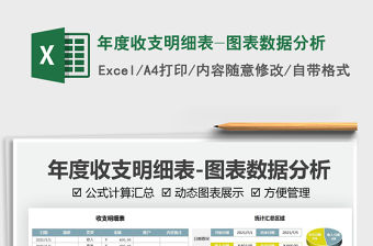 2022年度收支明細表-圖表數據分析免費下載