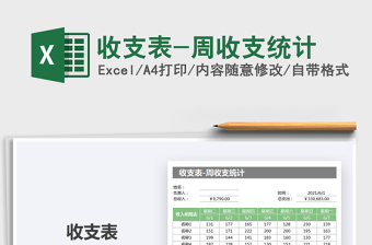 2021收支表-周收支統(tǒng)計免費下載