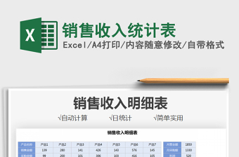 2021銷售收入統(tǒng)計表免費下載