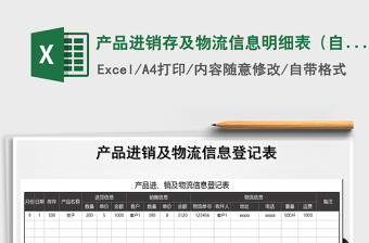 2022物流發(fā)貨明細表