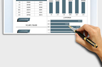 2021財(cái)務(wù)年中營(yíng)業(yè)額凈利潤(rùn)圖表免費(fèi)下載