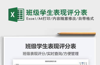 2021班級(jí)學(xué)生表現(xiàn)評(píng)分表免費(fèi)下載