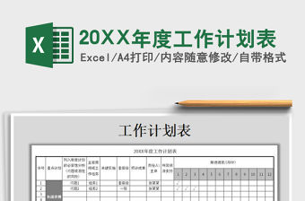 202220XX年度工作計劃表免費下載