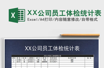2022XX公司員工體檢統計表免費下載