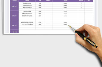 2022每日工作計劃表清單表免費下載