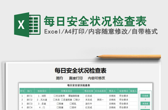 2022每日安全狀況檢查表免費下載