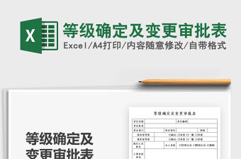 2022等級確定及變更審批表免費下載