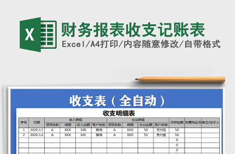 2022財務報表收支記賬表免費下載