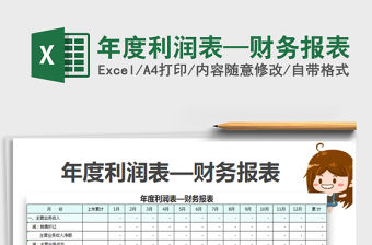2022年度利潤表—財務(wù)報表免費下載