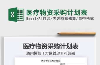 2022醫(yī)療物資采購計劃表免費下載