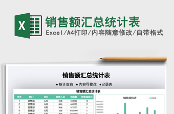 2022excel月销售额统计表