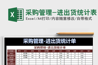 2022采購(gòu)管理-進(jìn)出貨統(tǒng)計(jì)表免費(fèi)下載