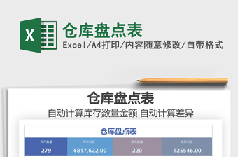 2022倉(cāng)庫(kù)盤(pán)點(diǎn)表免費(fèi)下載