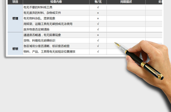 仓库6S管理点检表（标准完善，自动计算合格率）免费下载