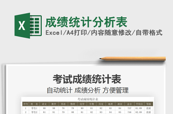 2022成績統(tǒng)計分析表免費下載