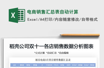 2021電商銷售匯總表自動(dòng)計(jì)算免費(fèi)下載