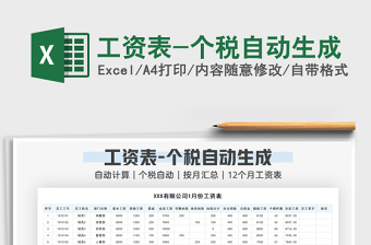 2021工資表-個(gè)稅自動(dòng)生成免費(fèi)下載
