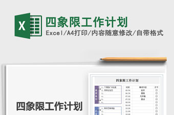 2021四象限工作計(jì)劃免費(fèi)下載