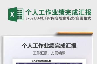 2021個人工作業(yè)績完成匯報免費下載