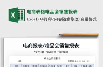 2021電商表格唯品會(huì)銷售報(bào)表免費(fèi)下載