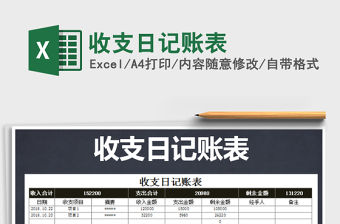 2022收支日記賬表免費下載