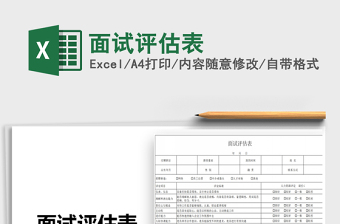 2022职能部门基层岗位面试评估表