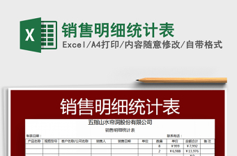 2022銷(xiāo)售明細(xì)統(tǒng)計(jì)表免費(fèi)下載