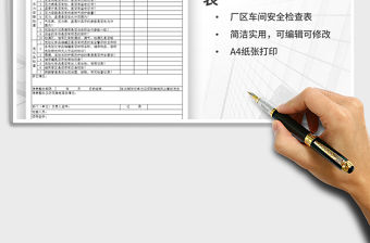 2022廠區車間安全檢查表免費下載