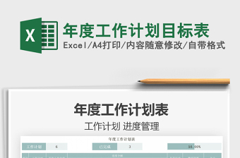 2022年度工作計(jì)劃目標(biāo)表免費(fèi)下載