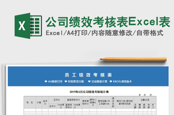 2022公司績效考核表Excel表免費下載