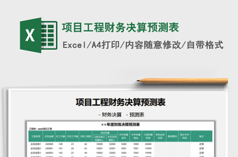 2022工程项目收支预算表