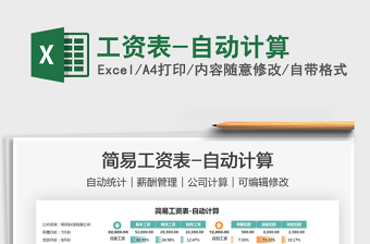2022工資表-自動(dòng)計(jì)算免費(fèi)下載