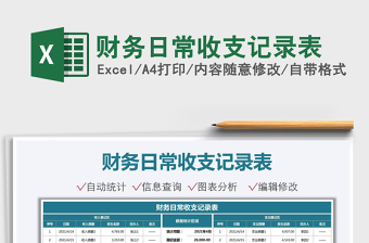 2021財(cái)務(wù)日常收支記錄表免費(fèi)下載