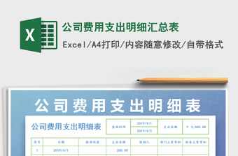 2022公司費(fèi)用支出明細(xì)匯總表免費(fèi)下載