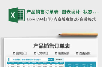 2022產品銷售訂單表-圖表設計-狀態統免費下載