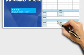 2021公司崗位說明書模板免費下載