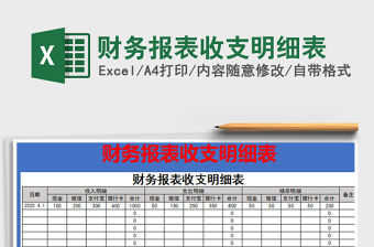 2022財務報表收支明細表免費下載