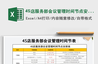 20224S店服務(wù)部會(huì)議管理時(shí)間節(jié)點(diǎn)安排免費(fèi)下載