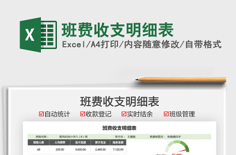 班费收支明细表excel