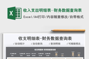 2021收入支出明細表-財務數(shù)據(jù)查詢表免費下載